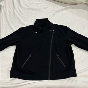 Halogen Black Asymmetrical Zip Jacket